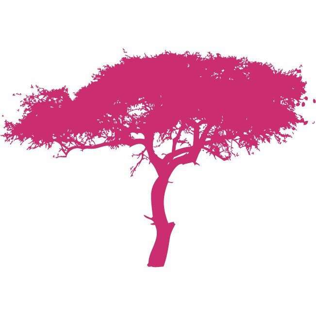 Copacul puterii - Sticker Decorativ - Magenta - 158 x 110 cm