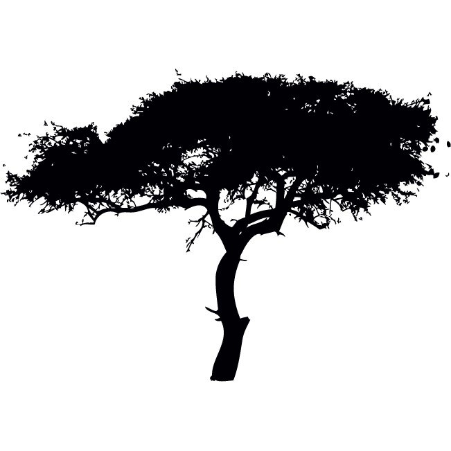 Copacul puterii - Sticker Decorativ - Negru - 158 x 110 cm