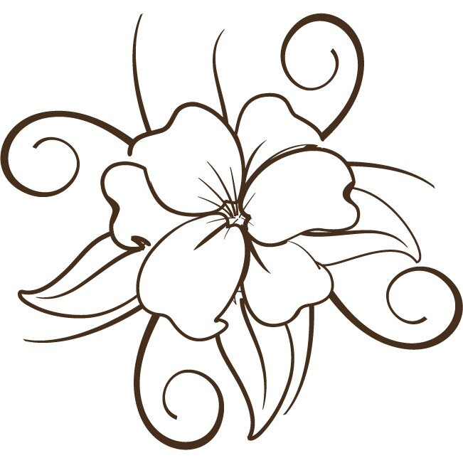 Floarea fericita - Sticker Decorativ - Choco - 110 x 117 cm