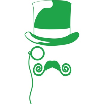 Palarie si mustata - Sticker Decorativ - Verde - 60 x 113 cm Palarie si mustata - Sticker Decorativ - Verde - 60 x 113 cm