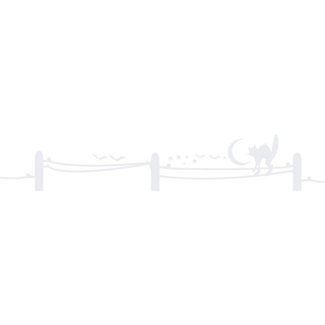 Pisica nocturna - Sticker Decorativ - Alb polar - 230 x 40 cm