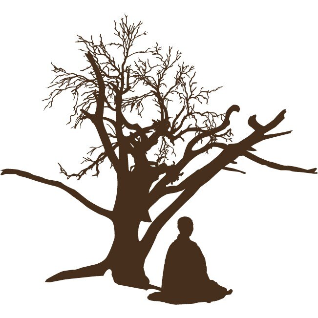 Meditatia - fii unul cu natura! - Sticker Decorativ - Choco - 90 x 83 cm