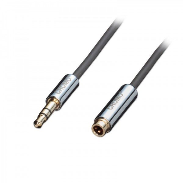 Cablu prelungitor audio jack stereo 3.5mm CROMO T-M 2m, Lindy L35292