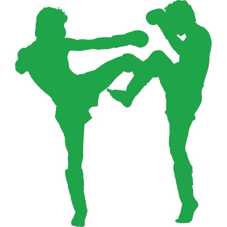 Kickboxing - Sticker Decorativ - Verde - 83 x 95 cm