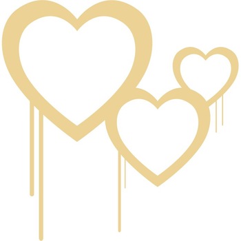 Inima - simbolul iubirii - Sticker Decorativ - Bej - 108 x 110 cm Inima - simbolul iubirii - Sticker Decorativ - Bej - 108 x 110 cm