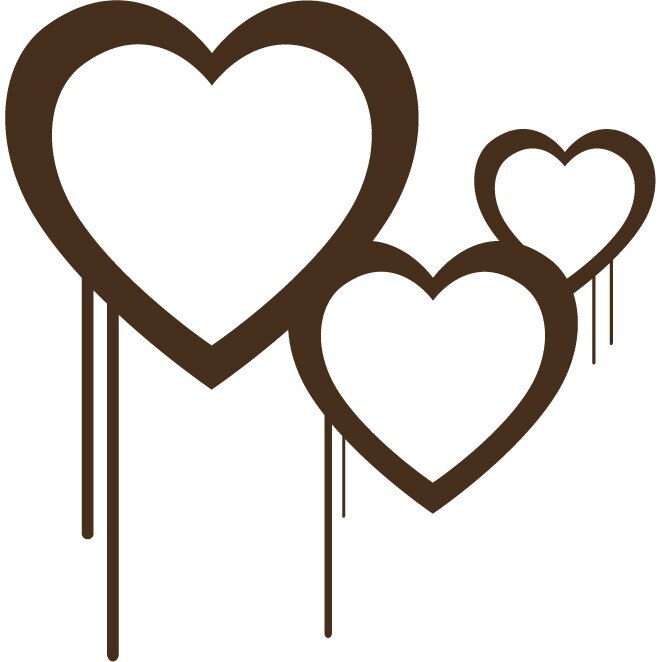 Inima - simbolul iubirii - Sticker Decorativ - Choco - 108 x 110 cm