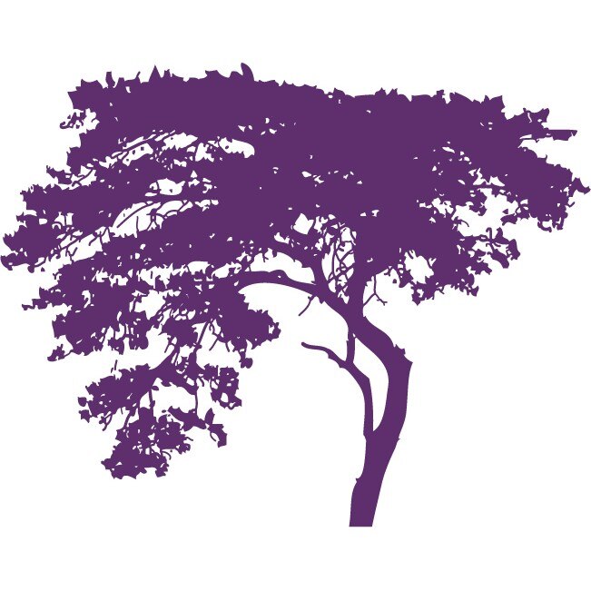 Copacul aplecat - Sticker Decorativ - Indigo - 140 x 110 cm