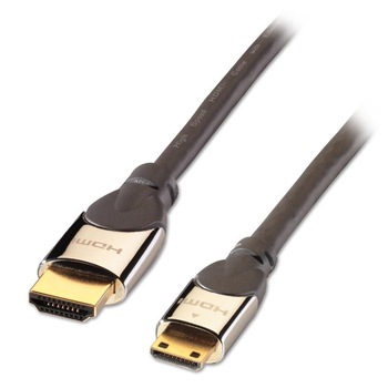 Cablu HDMI la mini HDMI-C v2.0 CROMO 0.5m, Lindy L41435 Cablu HDMI la mini HDMI-C v2.0 CROMO 0.5m, Lindy L41435