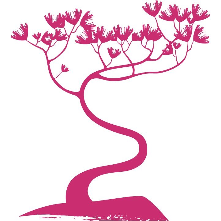 Copac Bonsai - Sticker Decorativ - Magenta - 110 x 122 cm