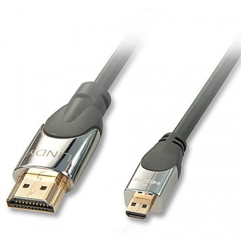Cablu HDMI la micro HDMI-D CROMO v2.0 T-T 1m, Lindy L41421 Cablu HDMI la micro HDMI-D CROMO v2.0 T-T 1m, Lindy L41421