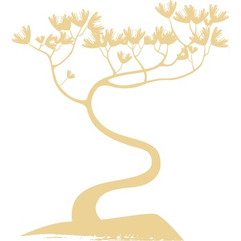 Copac Bonsai - Sticker Decorativ - Bej - 83 x 92 cm Copac Bonsai - Sticker Decorativ - Bej - 83 x 92 cm