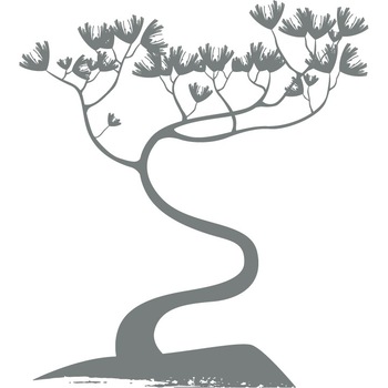 Copac Bonsai - Sticker Decorativ - Gri Metal - 83 x 92 cm Copac Bonsai - Sticker Decorativ - Gri Metal - 83 x 92 cm
