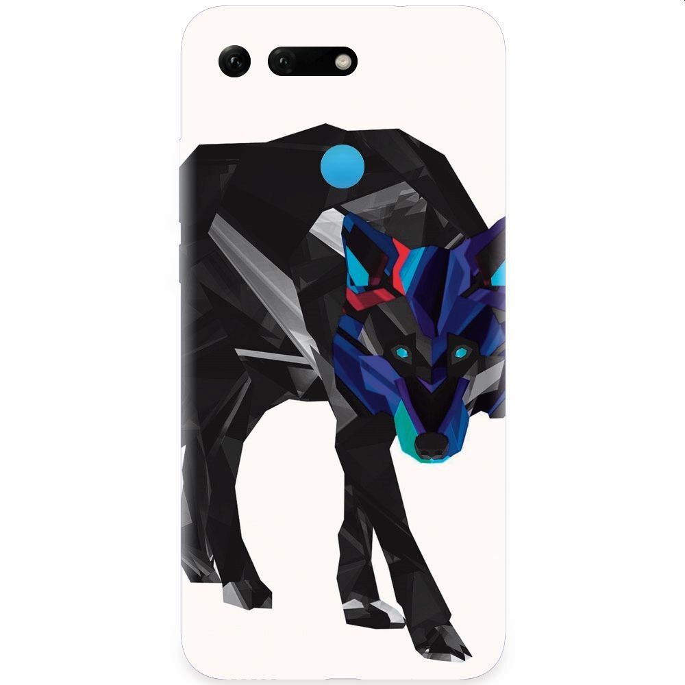 Husa silicon pentru Honor View 20, Abstract Wolf