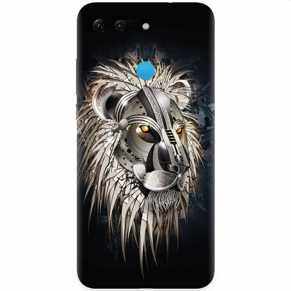 Husa silicon pentru Honor View 20, Abstract Lion 001