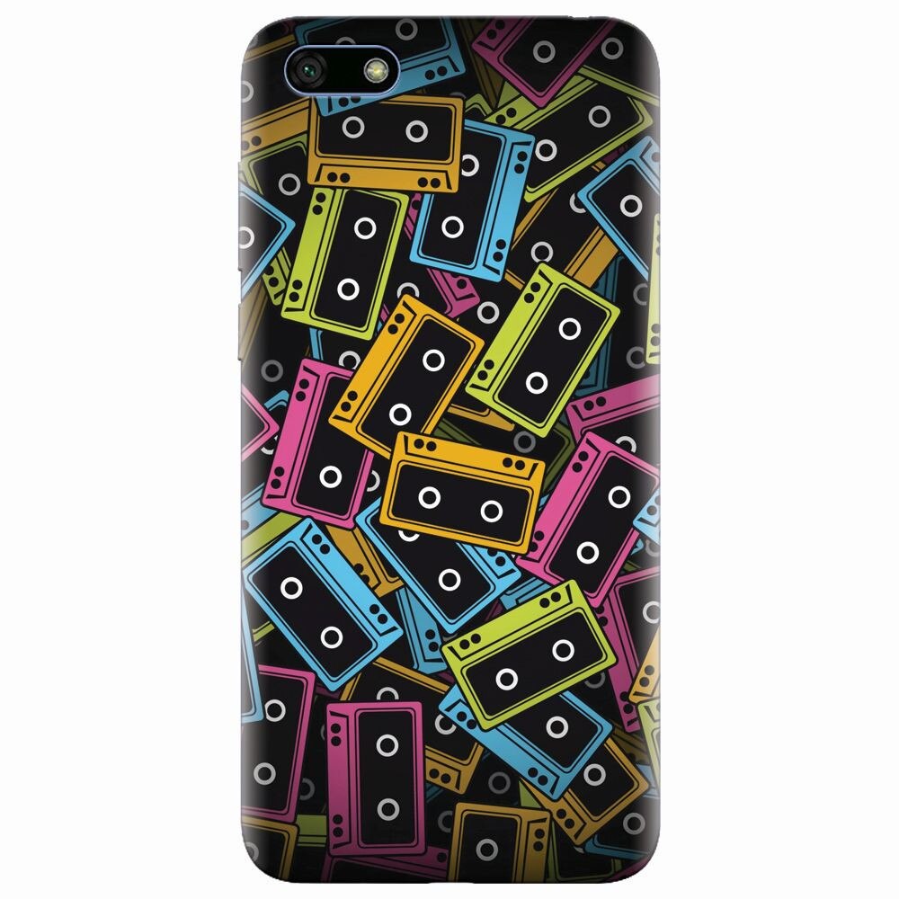 Husa silicon pentru Huawei Y5 2018, Audio Cassette Color Vector