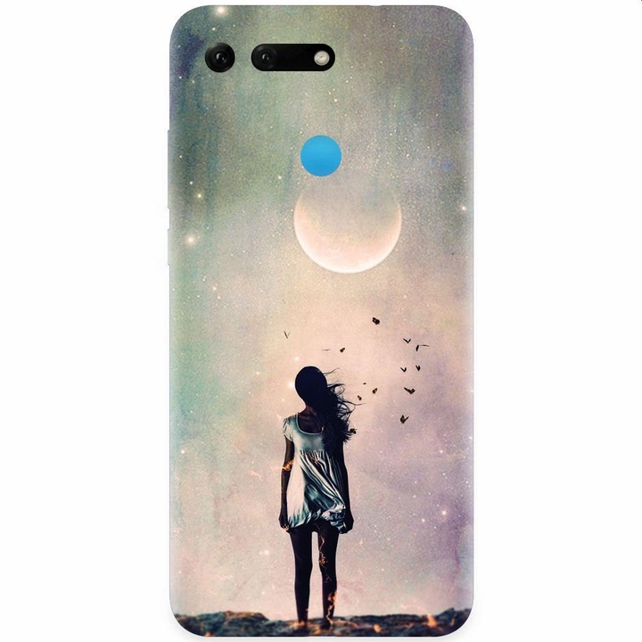 Силиконов калъф за Honor View 20, Alone Woman Cgi Hd K