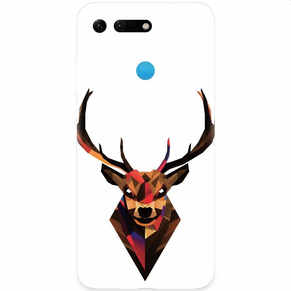 Husa silicon pentru Honor View 20, Geometric Tibetan Antelope