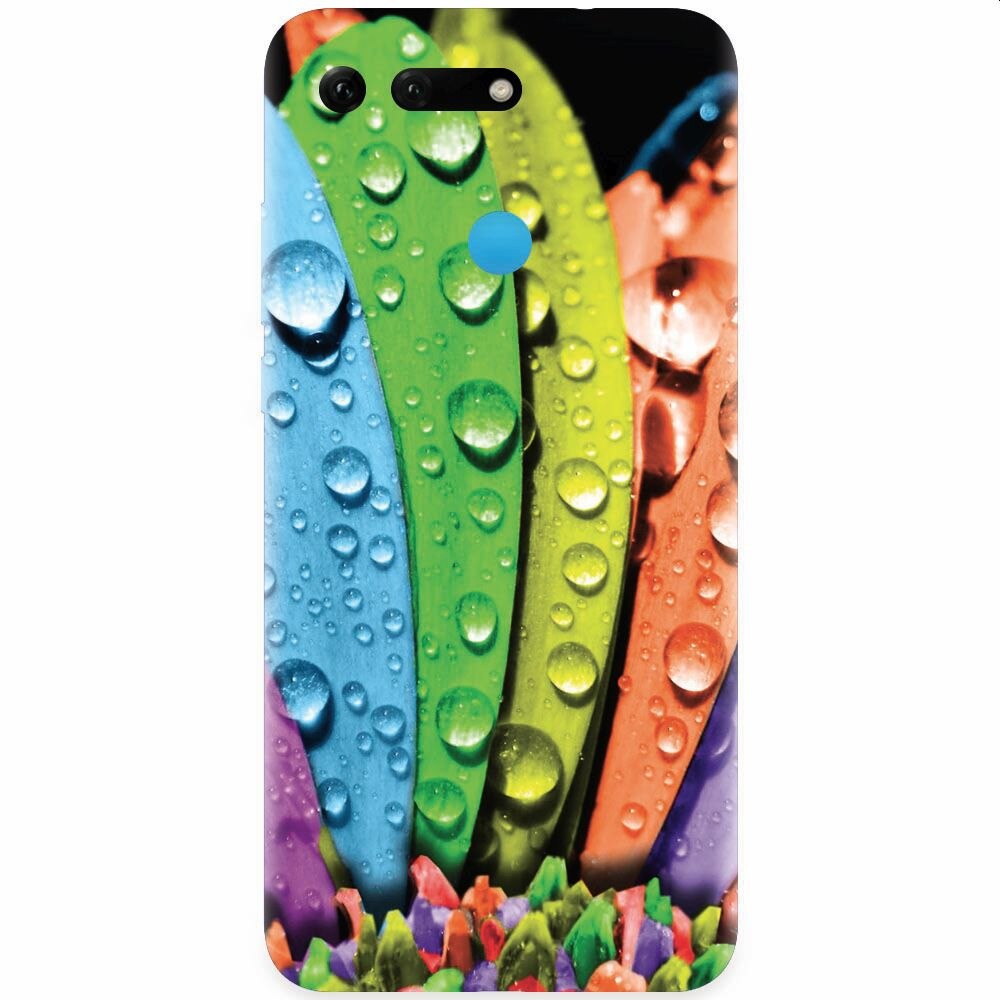 Husa silicon pentru Honor View 20, Colorful Daisy Petals