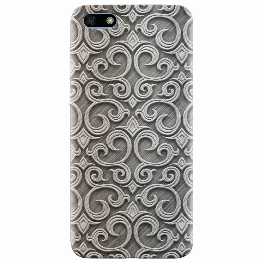 Husa silicon pentru Huawei Y5 2018, Baroque Silver Pattern