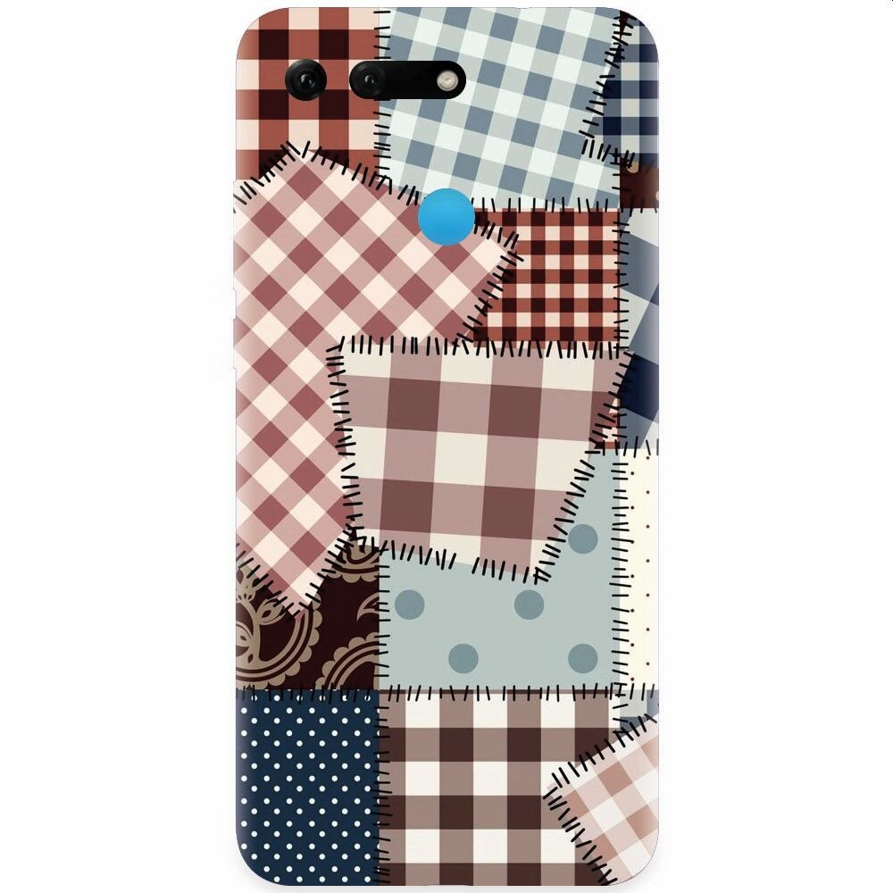 Husa silicon pentru Honor View 20, Patchwork Vector