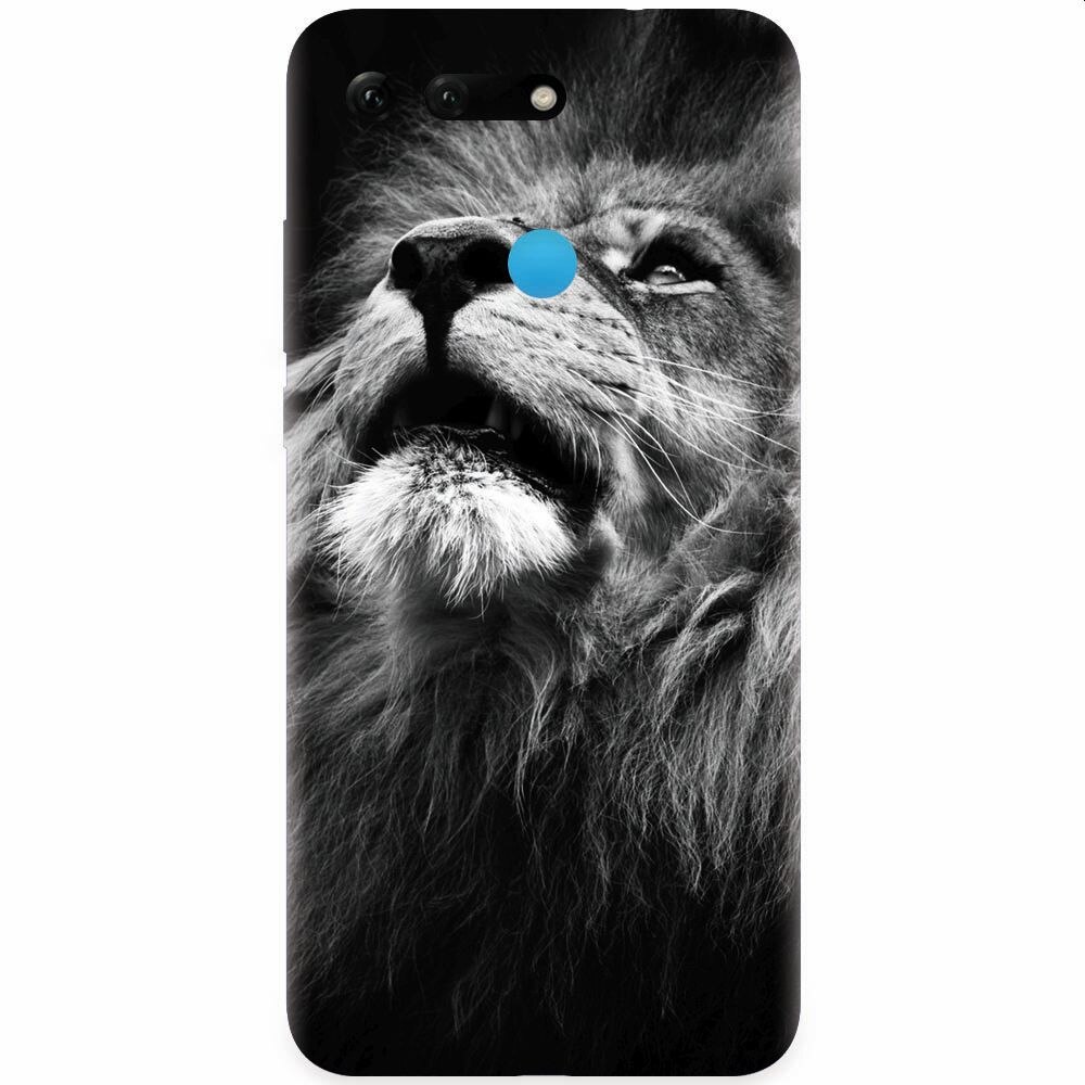 Husa silicon pentru Honor View 20, Majestic Lion Portrait