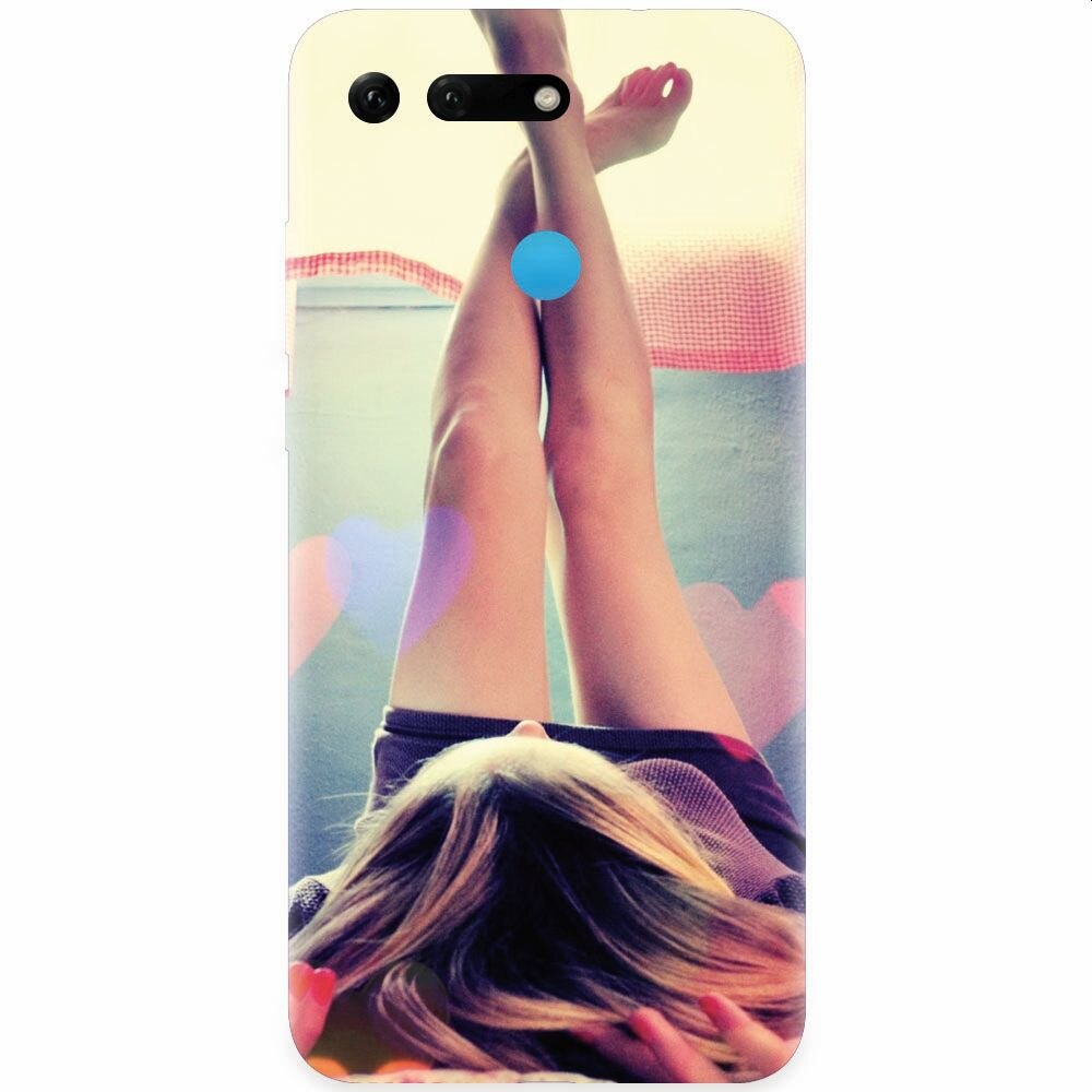 Husa silicon pentru Honor View 20, Relax Girl