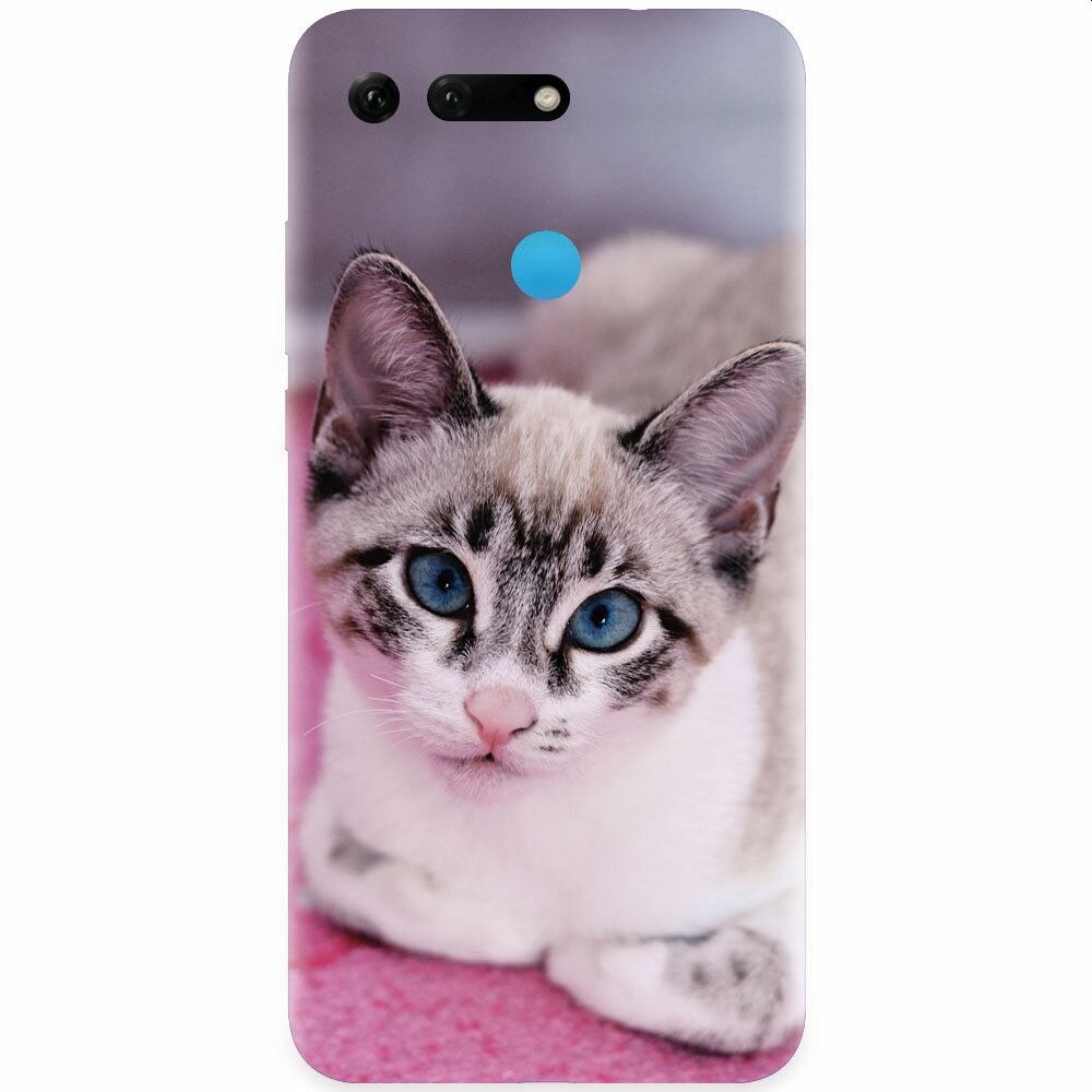 Husa silicon pentru Honor View 20, Siamese Kitty