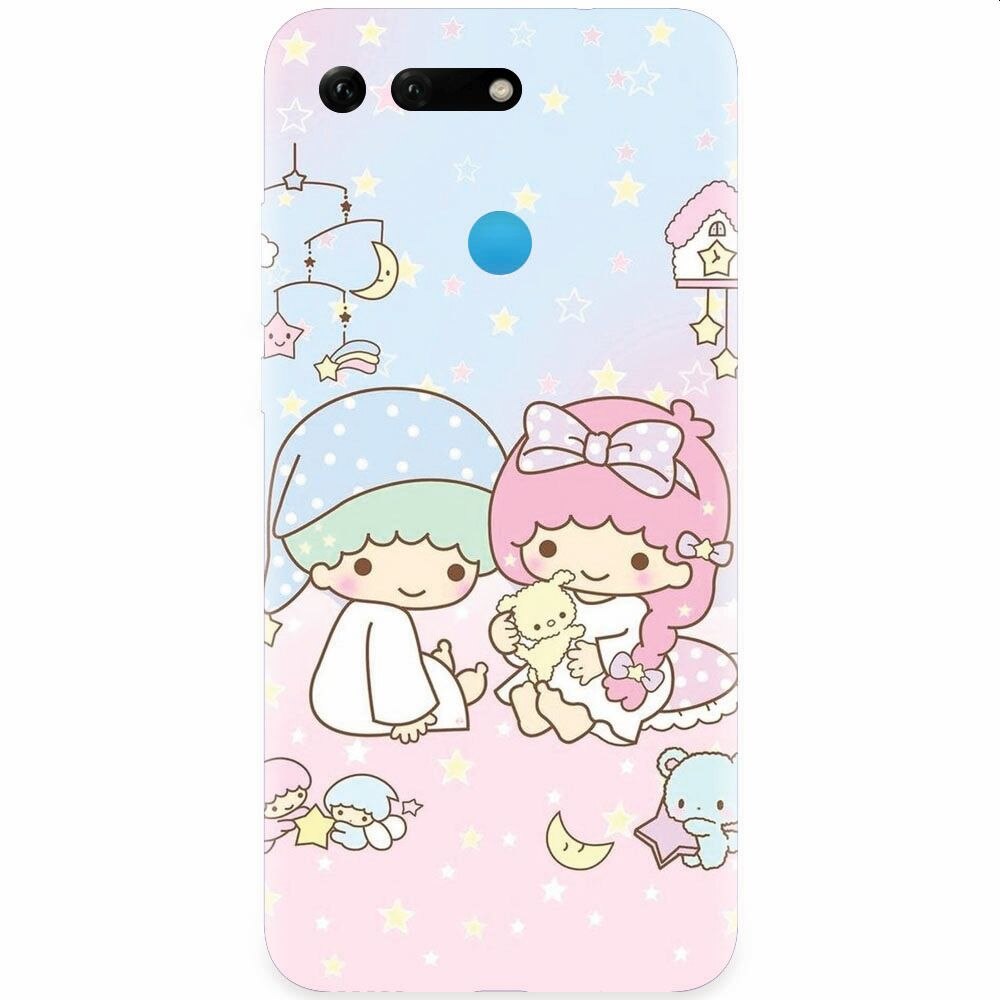 Husa silicon pentru Honor View 20, Little Twins