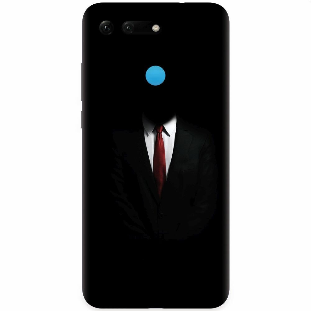 Husa silicon pentru Honor View 20, Mystery Man In Suit