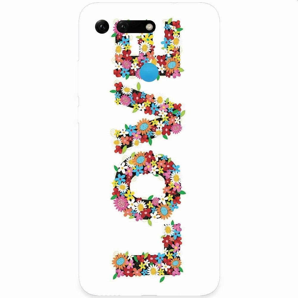Husa silicon pentru Honor View 20, Love Made By Flowers