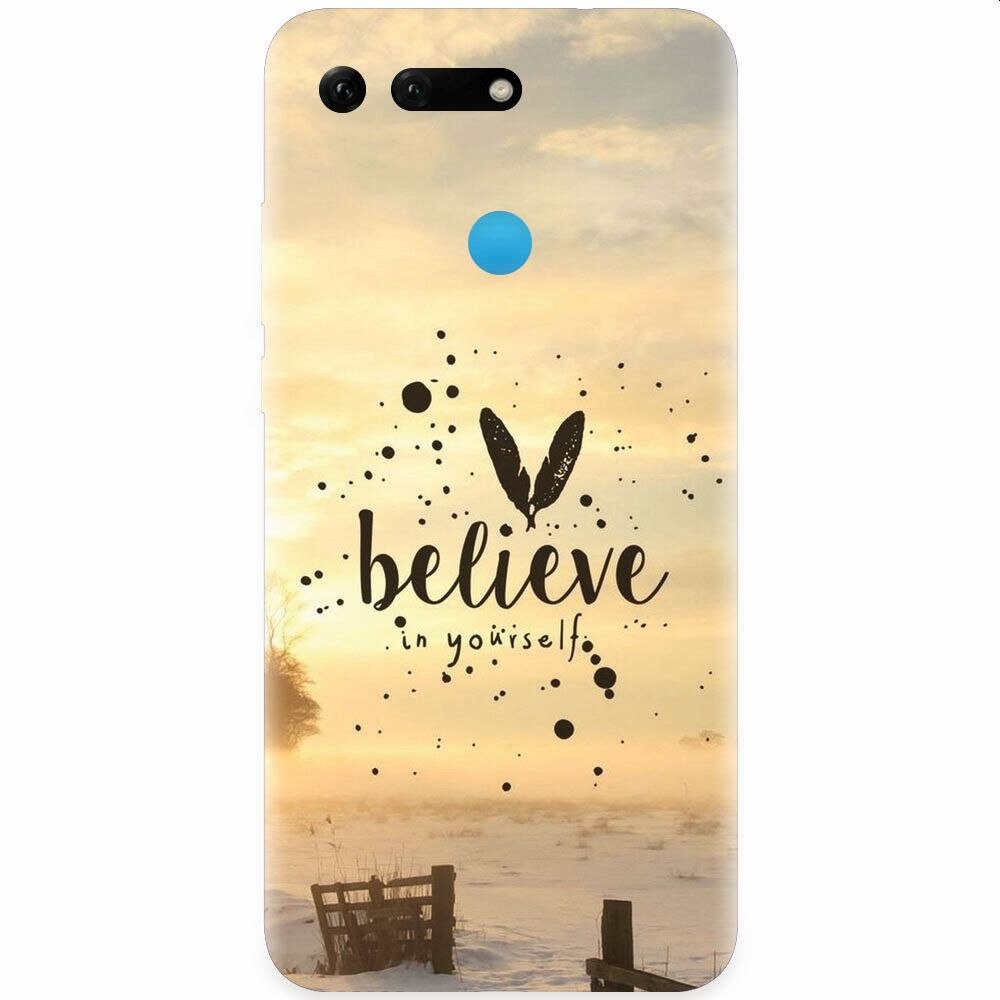 Husa silicon pentru Honor View 20, Believe In Yourself