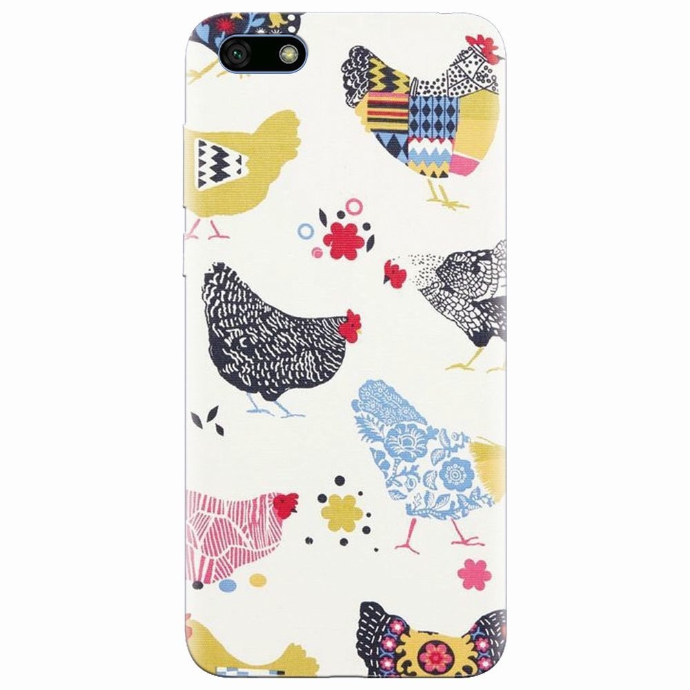 Husa silicon pentru Huawei Y5 2018, Chickens