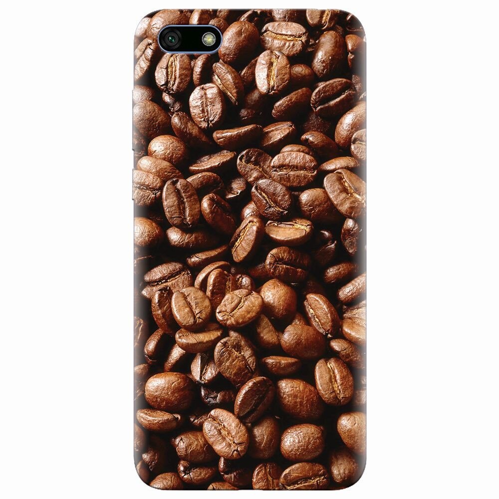 Husa silicon pentru Huawei Y5 2018, Coffee Beans