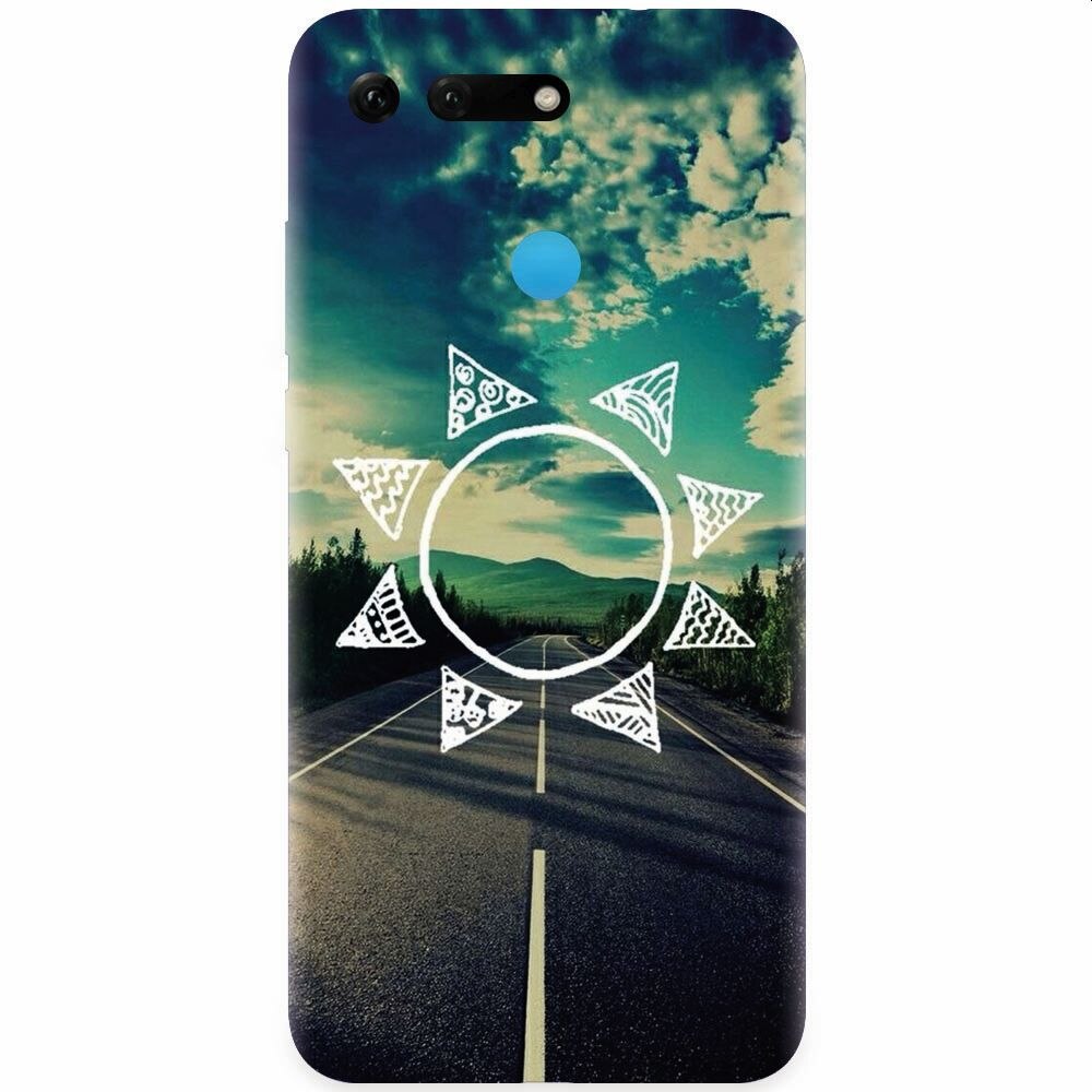 Husa silicon pentru Honor View 20, Sun On The Road