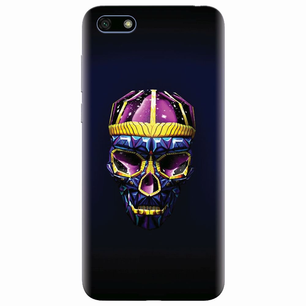 Husa silicon pentru Huawei Y5 2018, Colorfull Skull