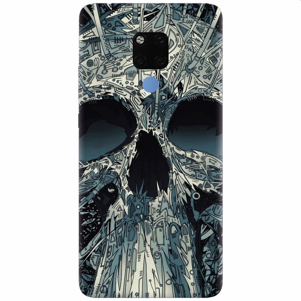 Husa silicon pentru Huawei Mate 20X, Abstract Skull Artwork Illustration