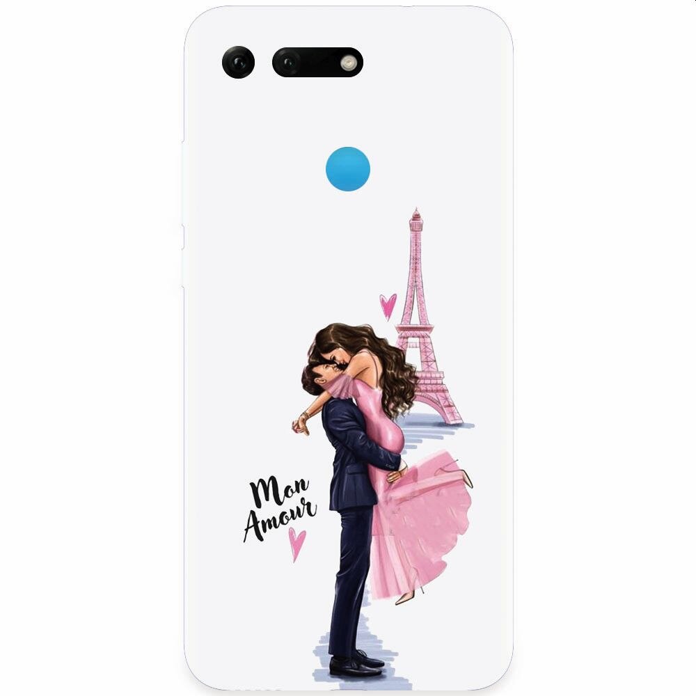 Husa silicon pentru Honor View 20, Paris Love Mon Amour