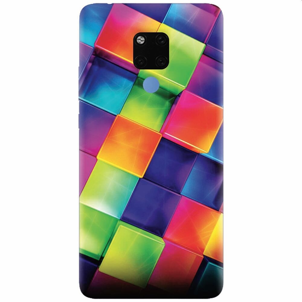 Husa silicon pentru Huawei Mate 20X, 3D Geometric Colorful