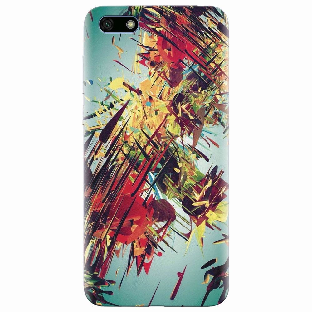 Husa silicon pentru Huawei Y5 2018, Complex Abstract Colorful 3D Drawing