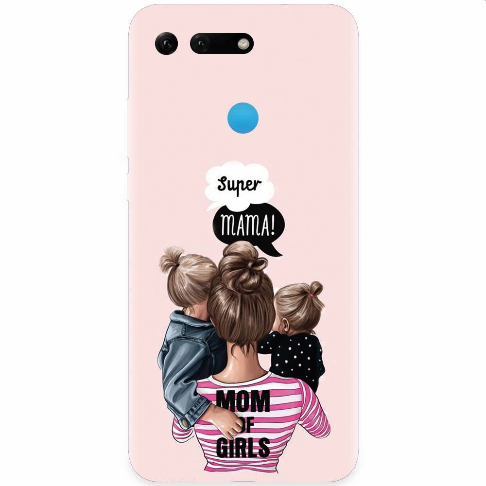 Husa silicon pentru Honor View 20, Mom Of Girls