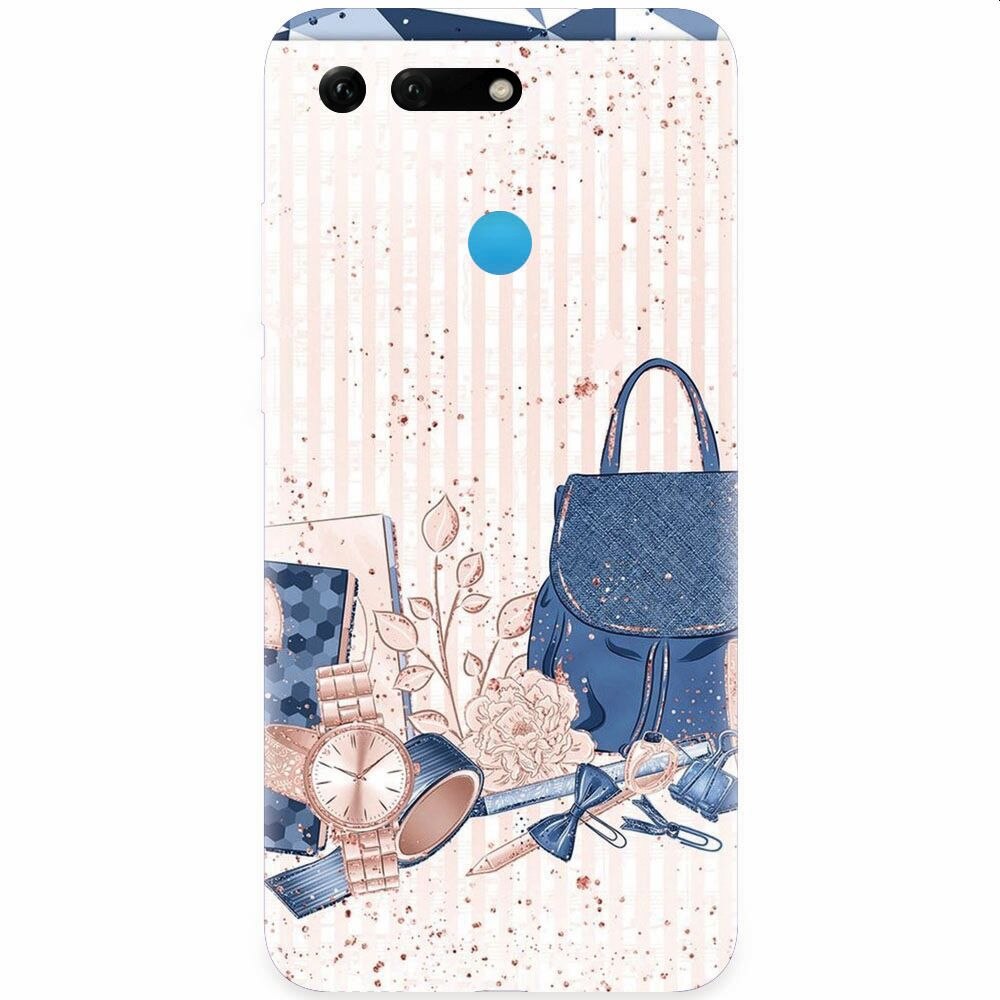 Husa silicon pentru Honor View 20, Girl Accesories