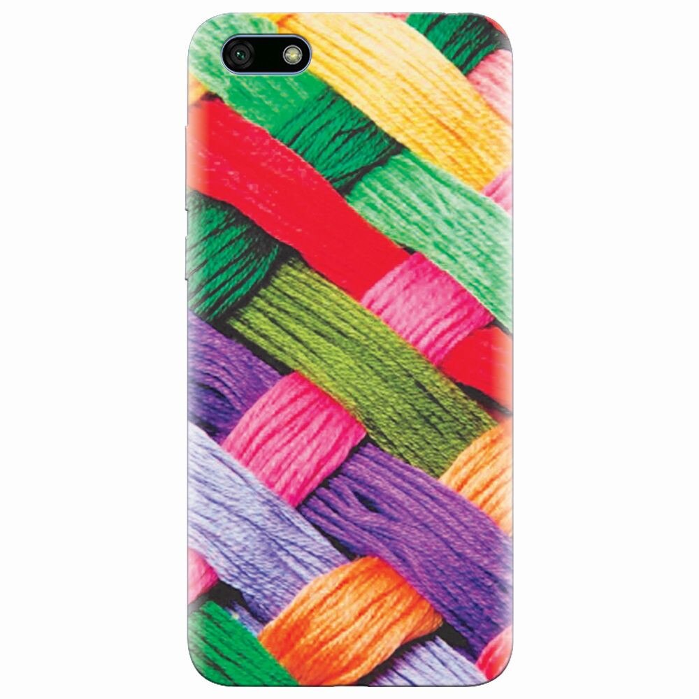 Husa silicon pentru Huawei Y5 2018, Colorful Woolen Art