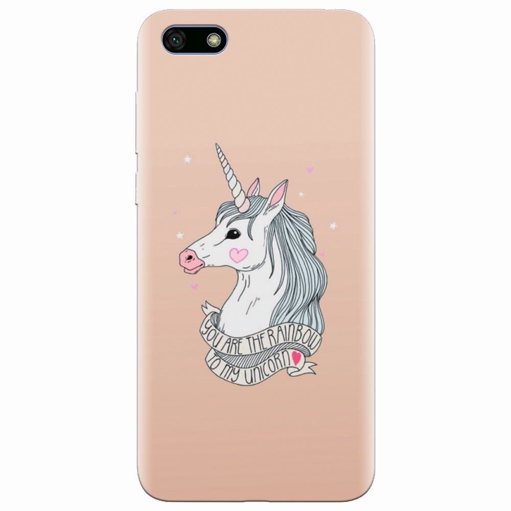 Husa silicon pentru Huawei Y5 2018, Cute Rose Gold