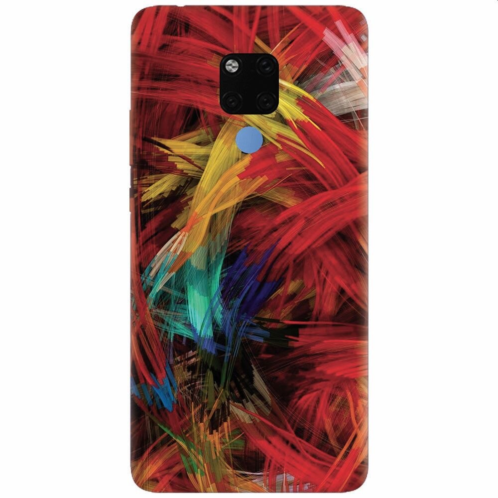 Husa silicon pentru Huawei Mate 20X, Colorful Digital Painting Strokes