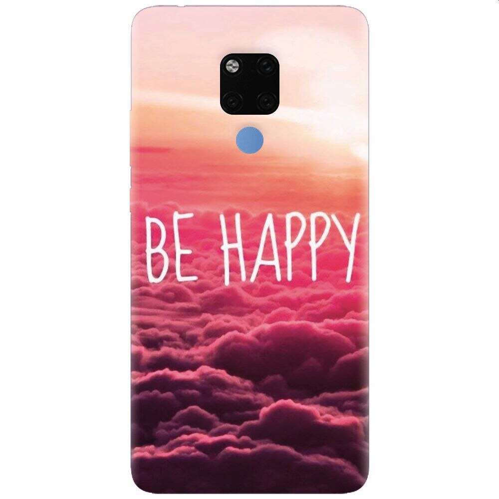 Husa silicon pentru Huawei Mate 20X, Be Happy Puffy Clouds