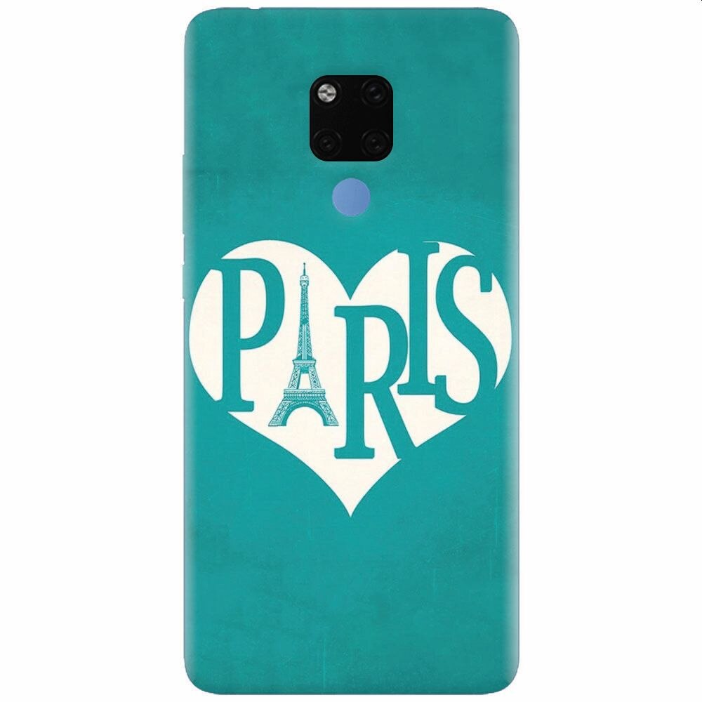 Husa silicon pentru Huawei Mate 20X, I Love Paris