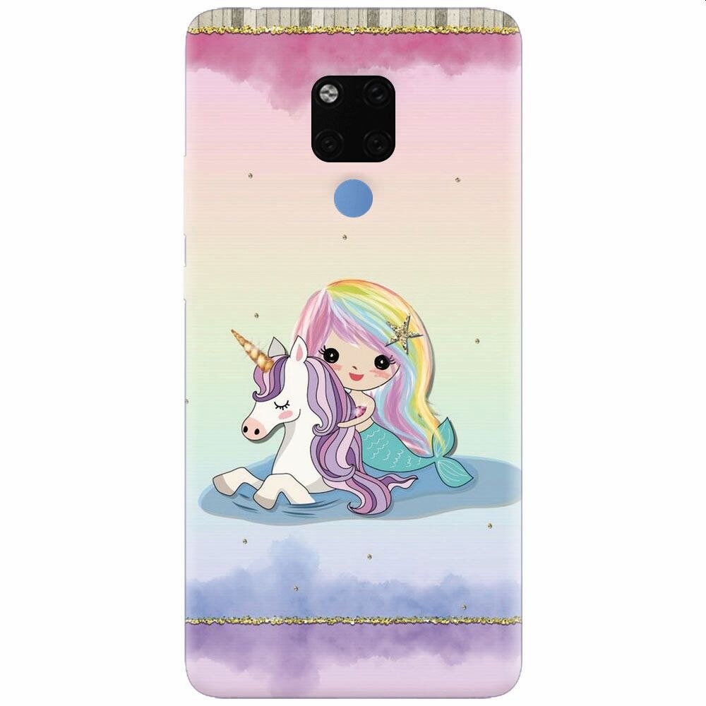 Husa silicon pentru Huawei Mate 20X, Mermaid Unicorn Play