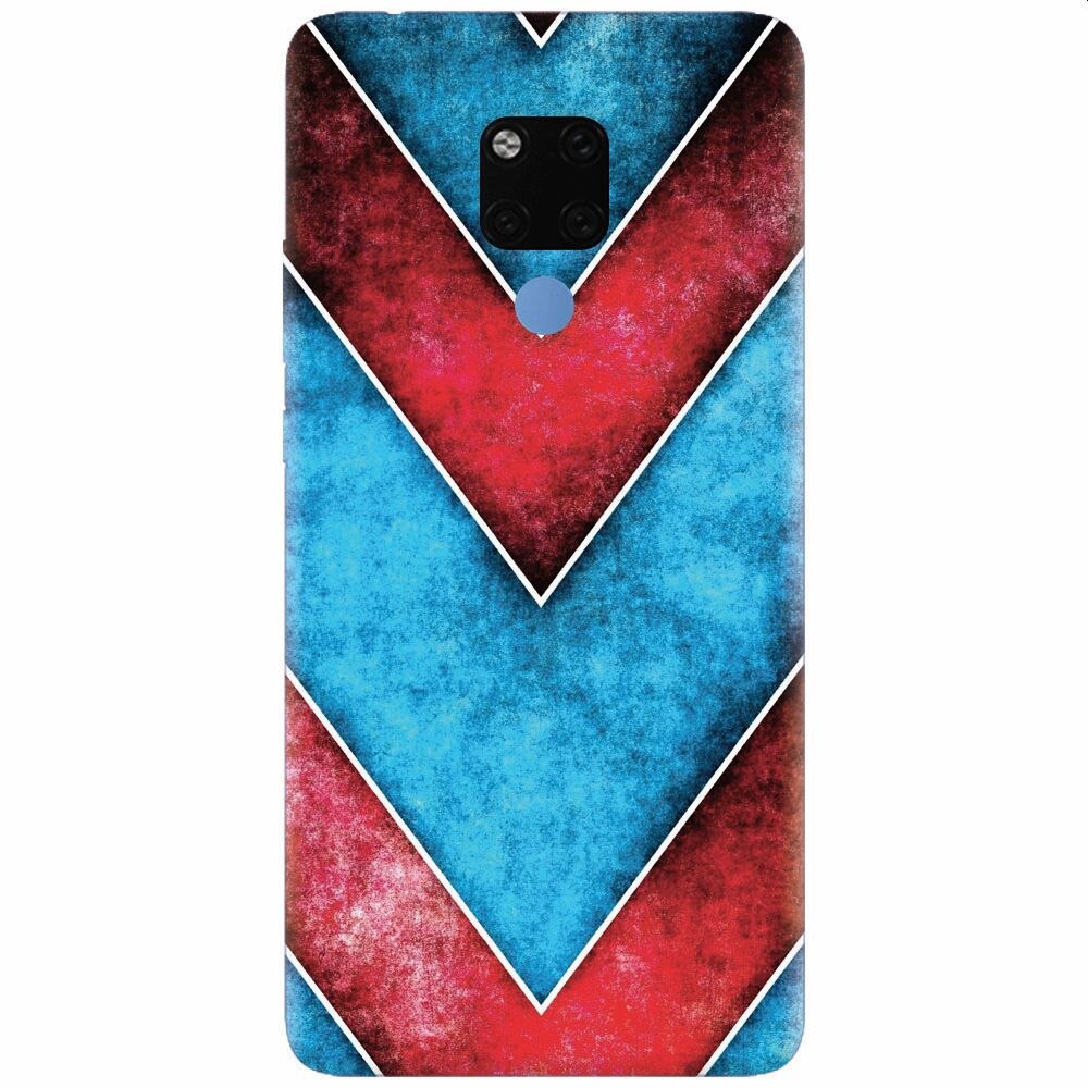 Husa silicon pentru Huawei Mate 20X, Blue And Red Abstract