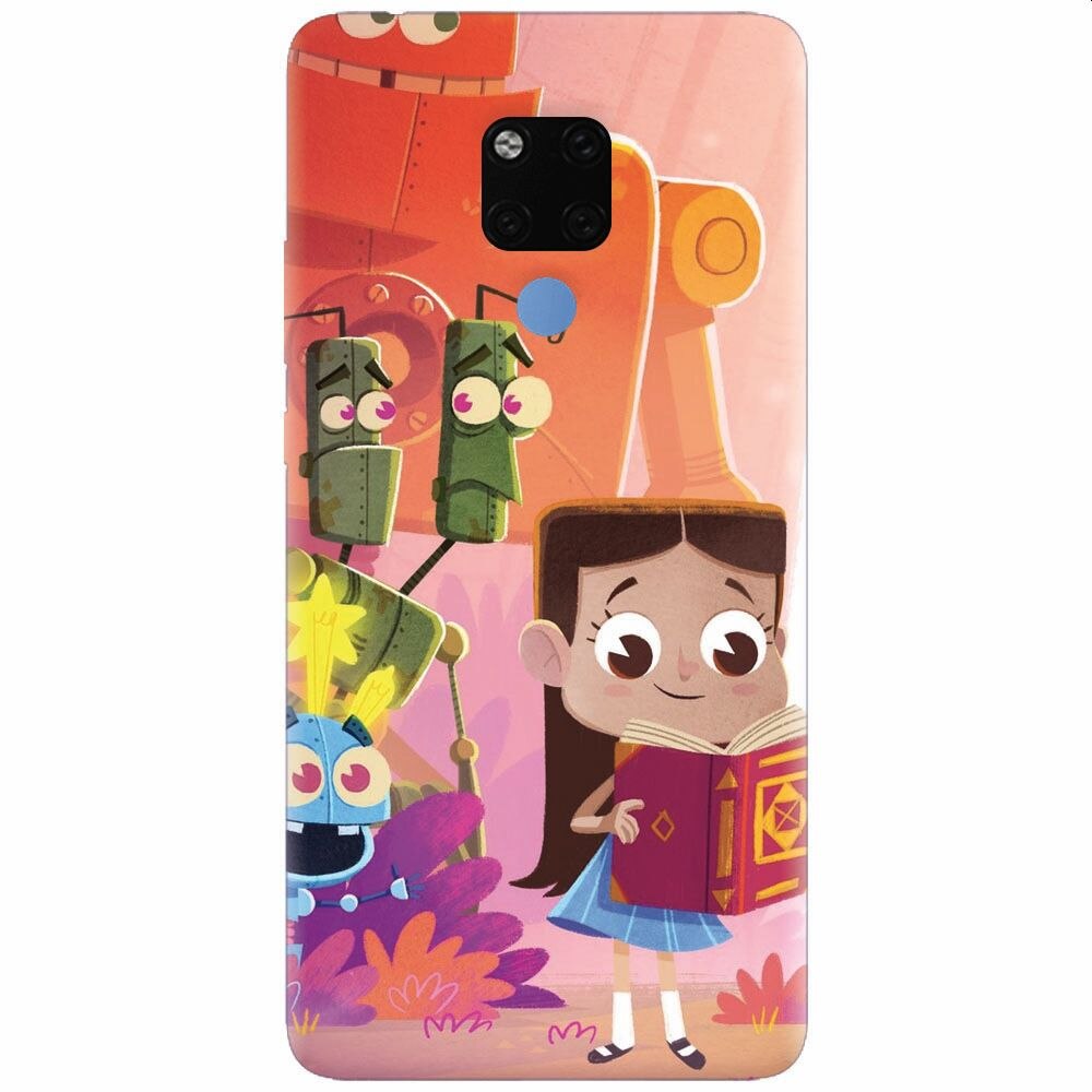 Husa silicon pentru Huawei Mate 20X, Children Kids Robots Illustration Colorful K