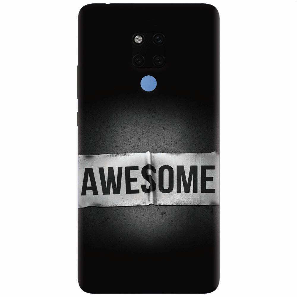 Husa silicon pentru Huawei Mate 20X, Awesome Label Dark